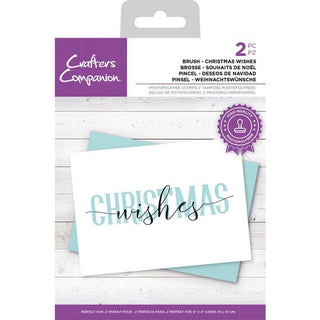 Crafters Companion Photopolymer Stamp - Brush Christmas Wishes