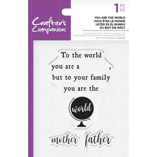 Crafters Companion Clear Acrylic Stamp - You are the World
