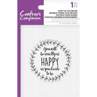 Crafters Companion Clear Acrylic Stamp - Happy as you Decide