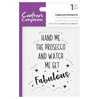 Crafters Companion Clear Acrylic Stamps - Fabulous Prosecco