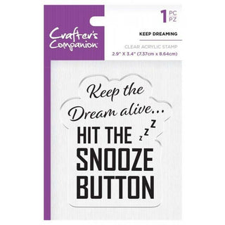 Crafters Companion Clear Acrylic Stamps - Keep Dreaming
