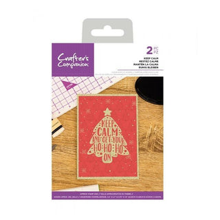 Crafters Companion Christmas Clear Acrylic Stamps - Keep Calm