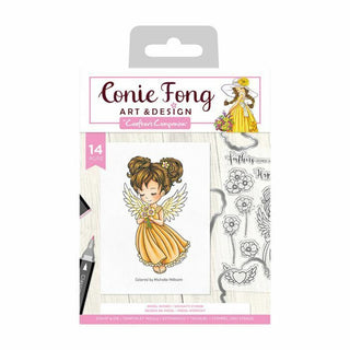 Conie Fong Angel Inspiration Stamp & Die - Angel Wishes