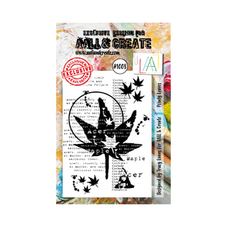 AALL & CREATE #1008- A6 Stamp Set - Pointy Leaves