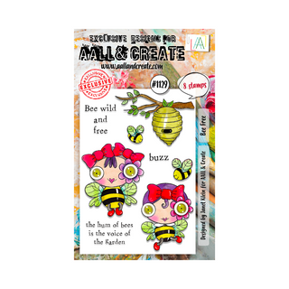 AALL & CREATE #1129 - A6 Stamp Set - Bee Free