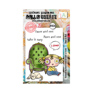 AALL & CREATE #1134 - A7 Stamp Set - Paws & Rest