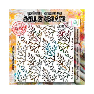 AALL & CREATE #228 - 6"x6" Stencil - Swirly Contrary