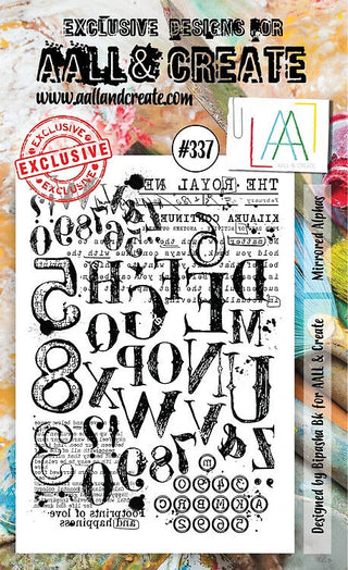 AALL & CREATE Mirrored Alphas - A6 Stamp set #337