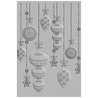 3-D Textured Impressions Embossing Folder - Sparkly Ornaments