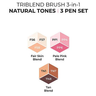 Spectrum Noir TriBlend Brush-Natural Tones 3pc