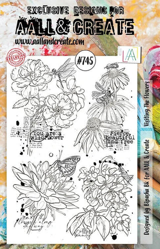AALL & CREATE Visiting The Flowers - A5 Stamp set #745