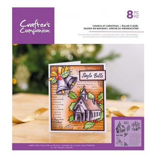Crafters Companion - Clear Acrylic Stamp - Church at Christmas