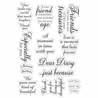 Vintage Diary- Photopolymer Stamp - Adorning Sentiments