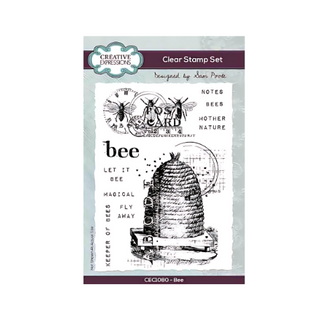 Creative Expressions Sam Poole Bee 4 in x 6 in Clear Stamp Set