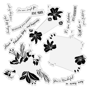 CC - Photopolymer Stamp - 6x6 - Classy florals