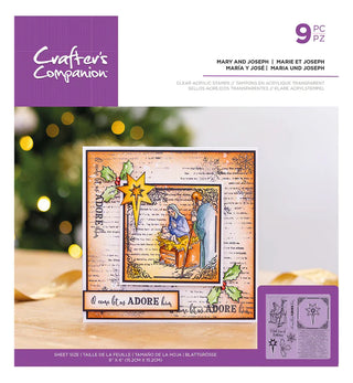 Crafters Companion - Clear Acrylic Stamp - Mary and Joseph