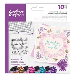 Crafters Companion Photopolymer Stamp - Floral Heart
