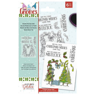 Natures Garden Gnomes Stamp - Gnome Kissing Gate