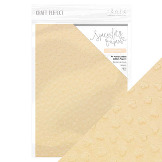 Craft Perfect - Speciality Paper - Hand Crafted Cotton - Peach Parfait - A4 (5/PK) - 150gsm
