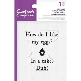 Crafters Companion Clear Acrylic Stamp - In a Cake