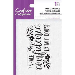 Crafters Companion Clear Acrylic Stamp - Inhale Confidence