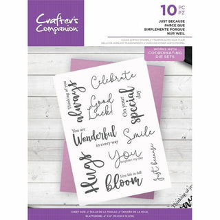 Crafters Companion Clear Acrylic Stamp - Just Because