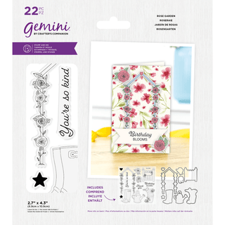 Gemini by Crafters Companion - Stamp & Die - Best Of British Rose Garden