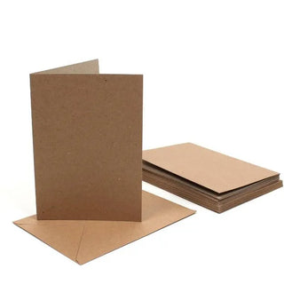 Wholehearted Creations C7 Kraft Cards and Envelopes - 50 Pack