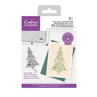 Crafters Companion Photopolymer Stamp - Holly Jolly Christmas Tree