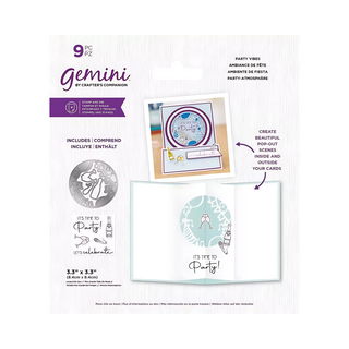 Gemini Party Vibes - Papercraft Stamp and Die