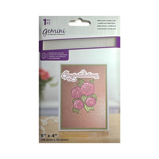 Gemini Precious Camellias - Papercraft Embossing Folder