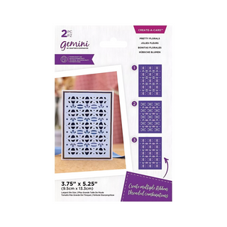 Gemini Create-a-card Ribbon Threading Pretty Florals - Papercraft Die