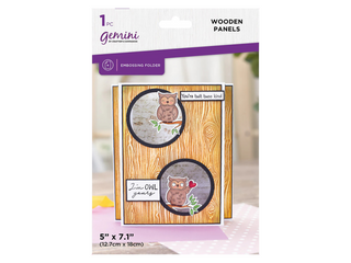 Crafters Companion Wooden Panels 5 x 7” 2D Textured Embossing Folder