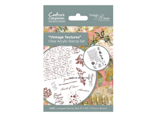 Crafters Companion Vintage Textures Clear Stamp