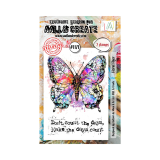 AALL & CREATE #1171 - A7 Stamp - Floral Flyer