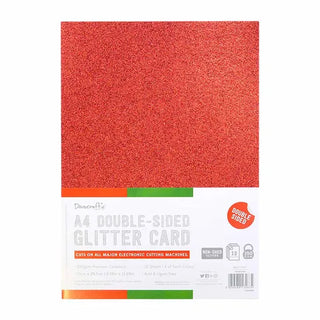 Dovecraft A4 Double Sided Glitter Bumper Pack 12 Sheet Festive