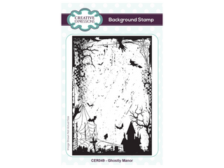 Ghostly Manor Rubber Stamp