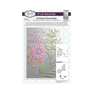 Creative Expressions Sunshine Serenade Companion Colouring Stencil 6 in x 8 in 2pk