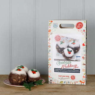 Christmas Puddings Needle Felting Craft Kit