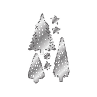 Sara Signature Watercolour Christmas Metal Die Set - Quirky Christmas Tree