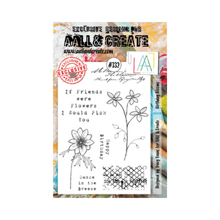 AALL & Create Birthday Blooms - A5 Clear Stamp Set #332