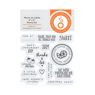 Tonic Studios Mason Jar Labels - Papercraft Stamp