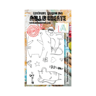 AALL & CREATE Quirky Friends - A6 Stamp set #466