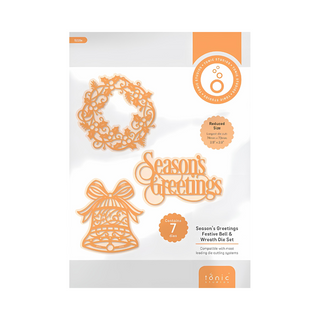 Tonic Studios Season's Greetings Festive Bell & Wreath - Papercraft Die