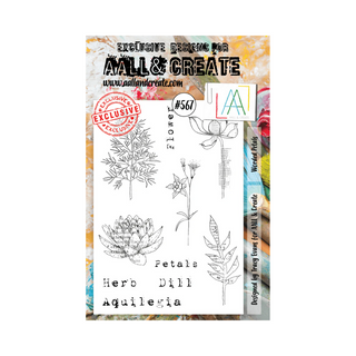 AALL & Create Worded Petals - A5 Clear Stamp Set #567