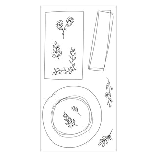 Sizzix Clear Stamps Set 11PK- Drawn Frames by Lisa Jones