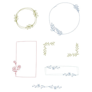 Sizzix Clear Stamps Set 11PK- Drawn Frames by Lisa Jones