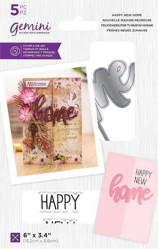 Gemini - Happy New Home Stamp and Die Set