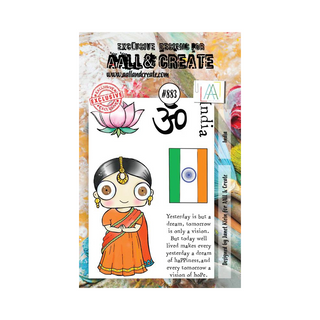 AALL & CREATE India - A7 Stamp set #883