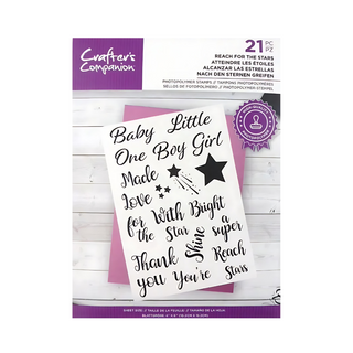 Crafter's Companion Reach for the Stars 4" x 6"  - Papercraft Stamp